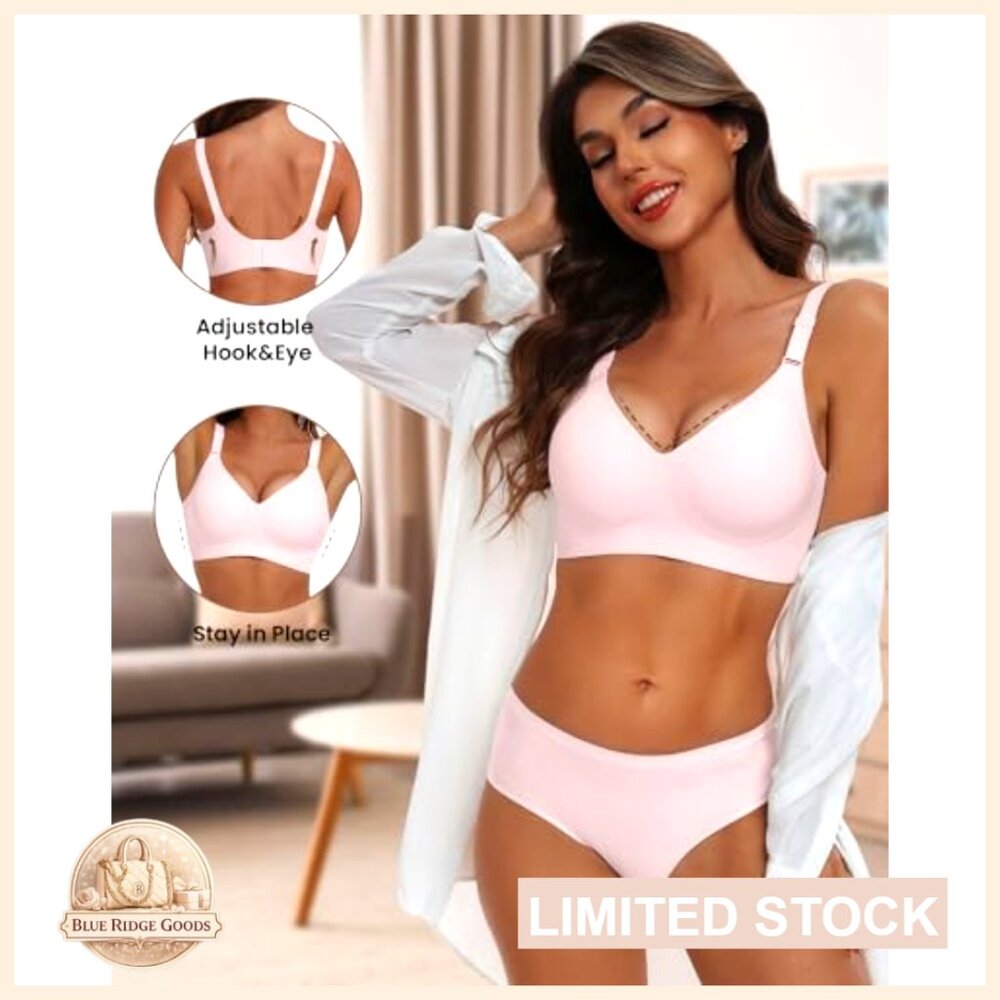 Seamless Full Coverage Wireless Bra Soft Support … - image 2